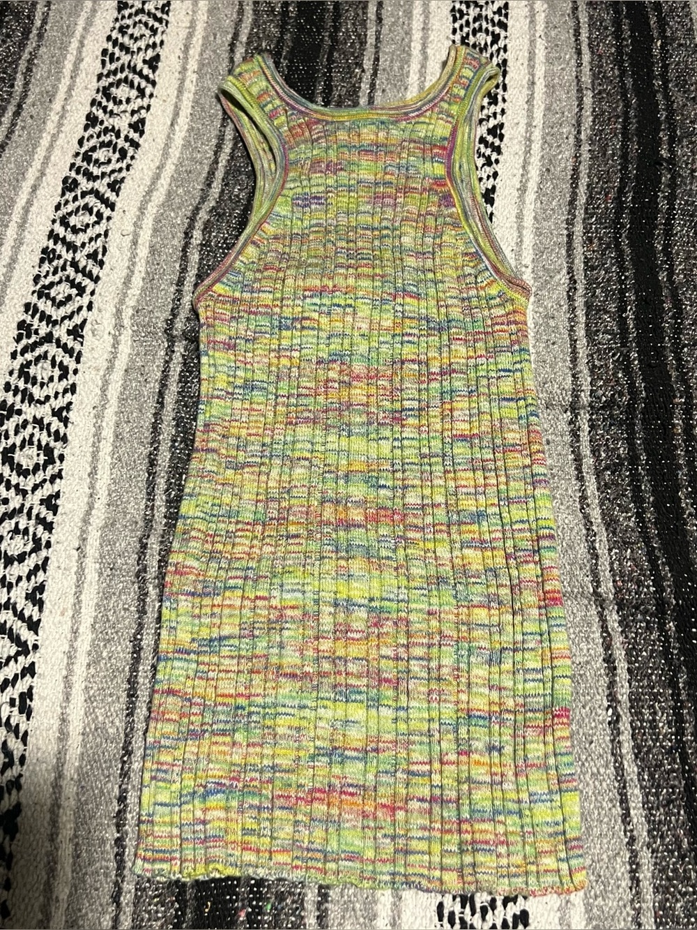 Anthropologie Rainbow Striped Ribbed Tank